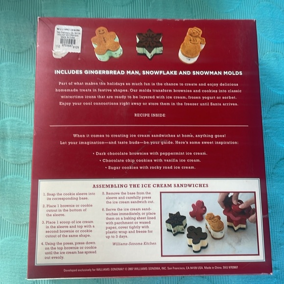 Williams Sonoma Jack Frost & Friends Ice Cream Sandwich Molds - Picture 2 of 4